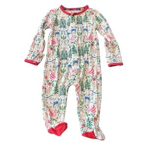 Magnetic Me Girls 3-6 Months Christmas Pattern "Sugar Plum Dreams" Footie Pajama